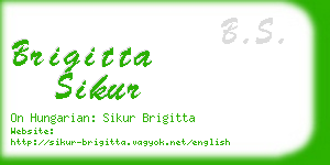 brigitta sikur business card